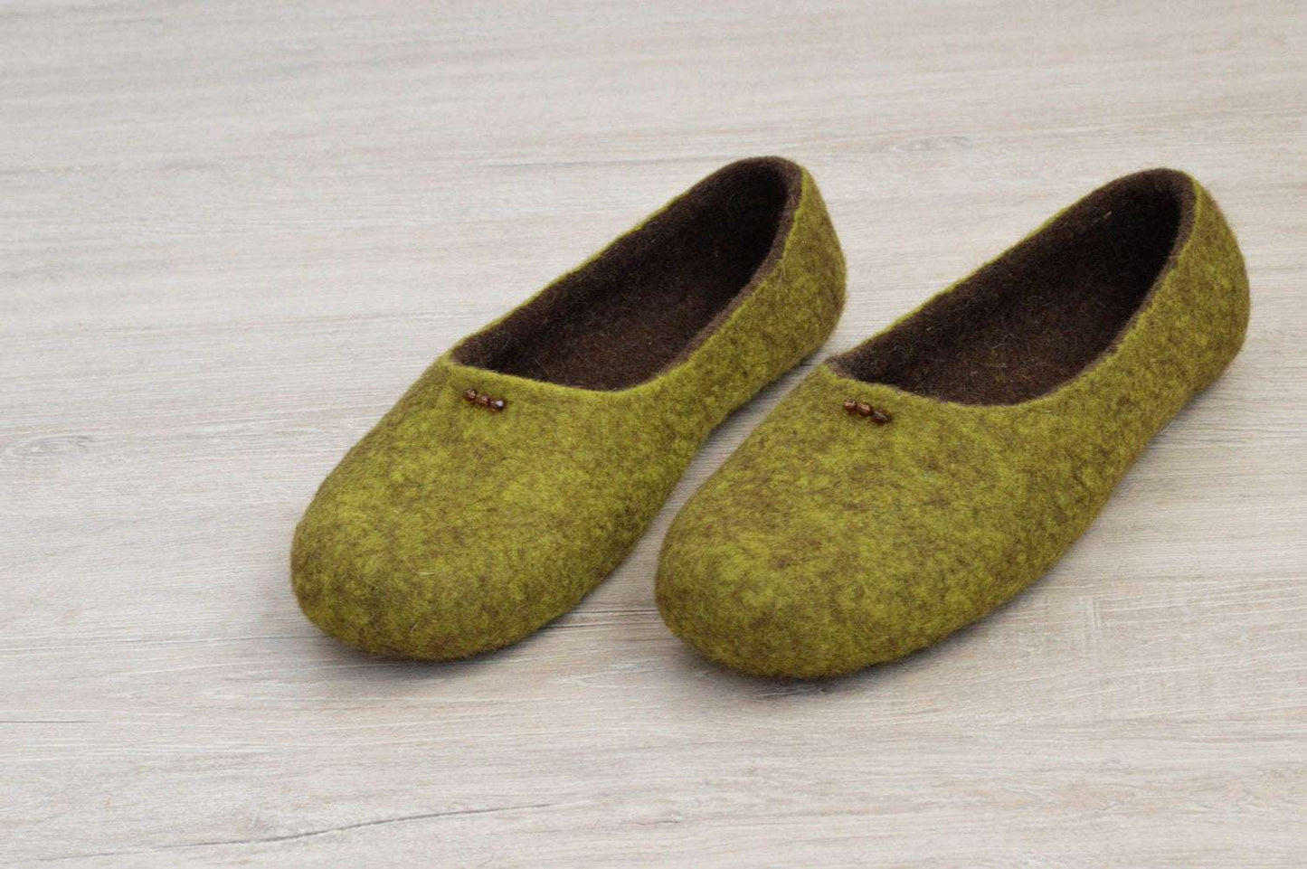 Autumn Colors Women Slippers - Felted House Shoes - Home Soul