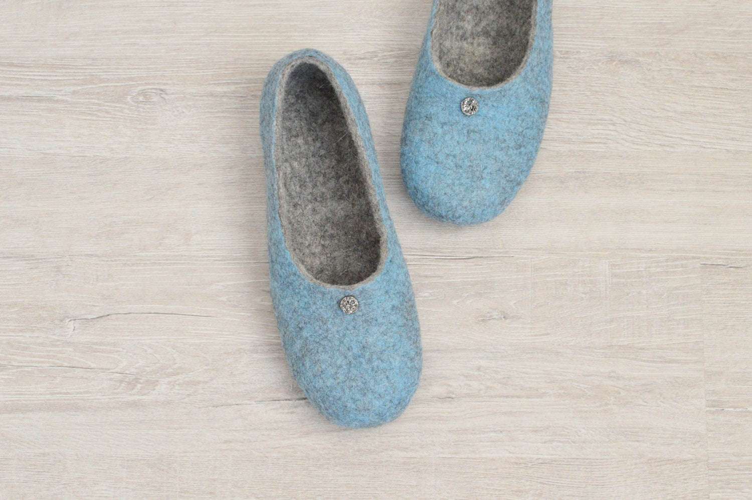 Felted Flat Ballerinas - Comfortable House Shoes - Home Soul