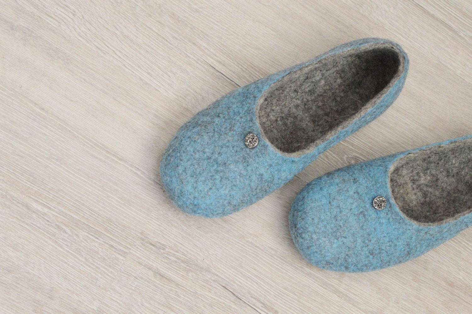 Felted Flat Ballerinas - Comfortable House Shoes - Home Soul