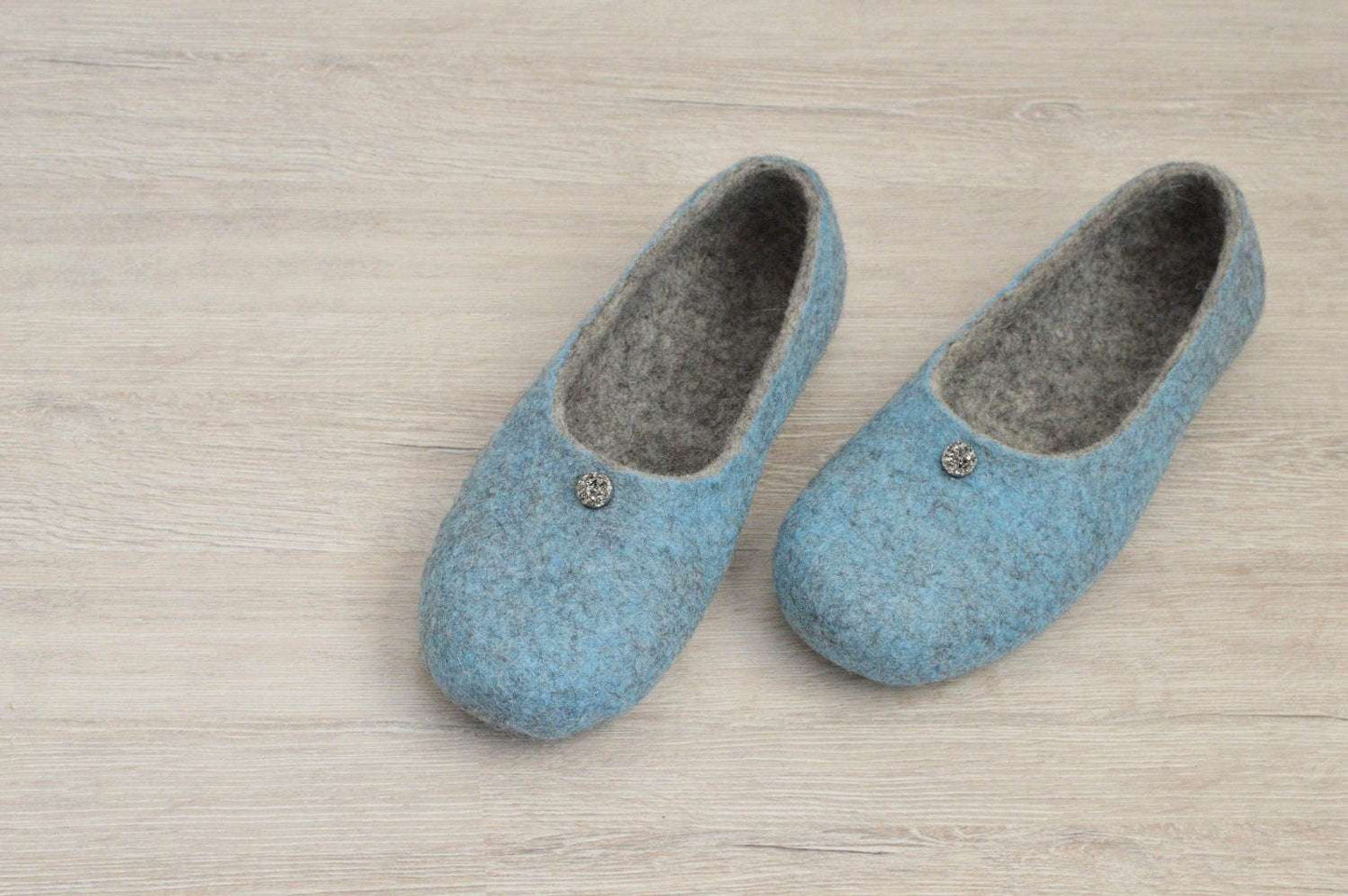 Felted Flat Ballerinas - Comfortable House Shoes - Home Soul