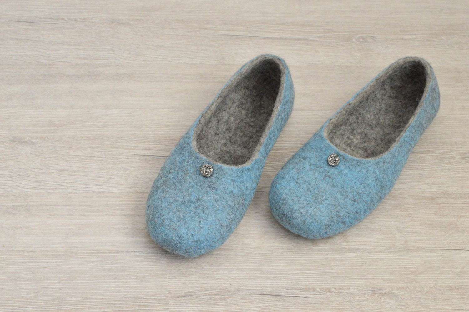 Felted Flat Ballerinas - Comfortable House Shoes - Home Soul