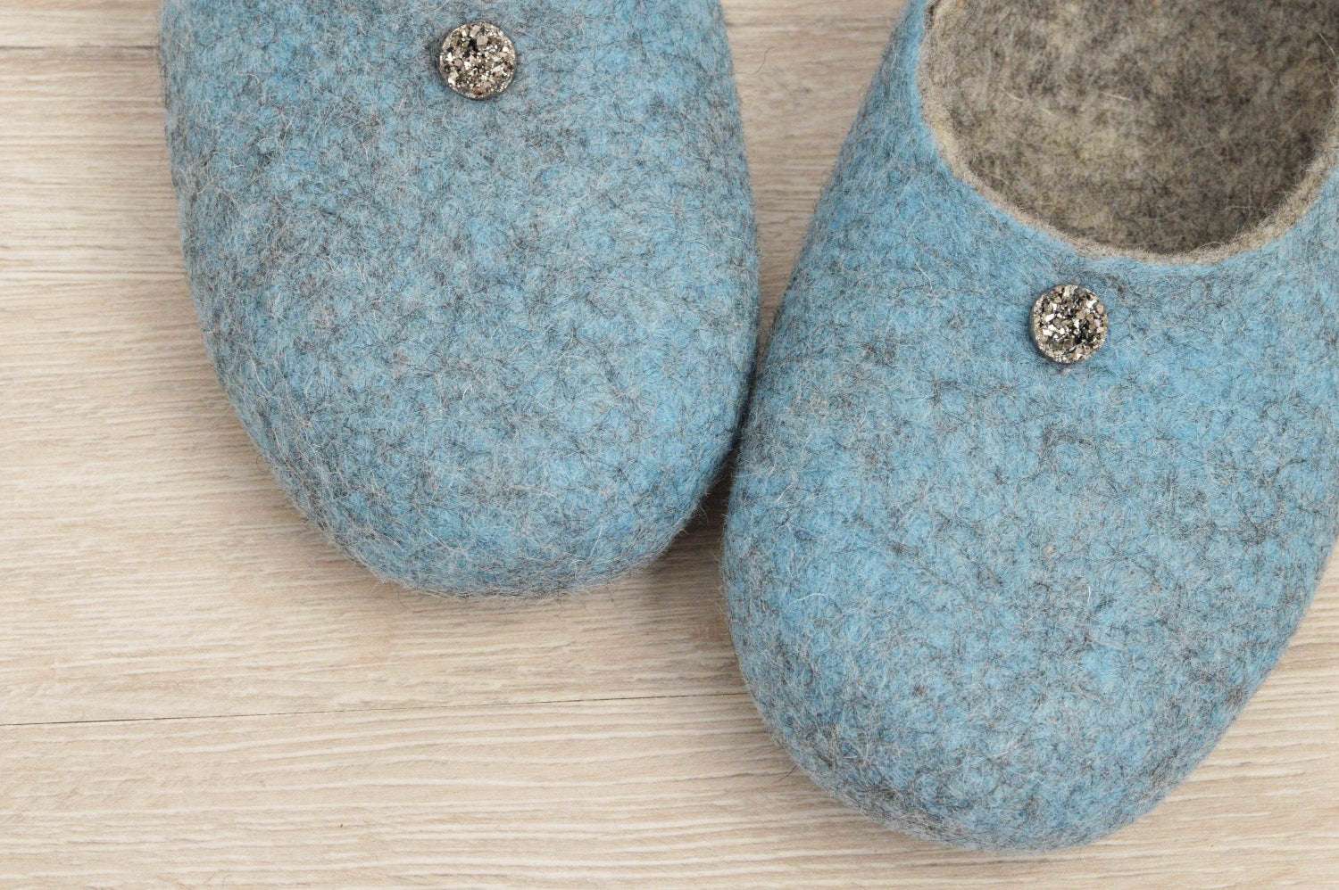 Felted Flat Ballerinas - Comfortable House Shoes - Home Soul
