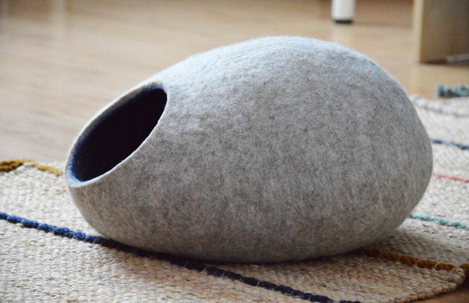 Premium Wool Cat Cave - Handcrafted Pet Bed - Home Soul