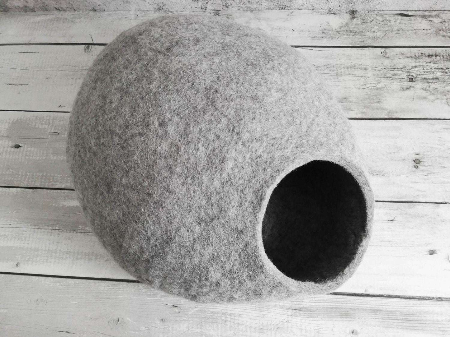 Modern Grey Pet Bed - Contemporary Cat Cave - Home Soul