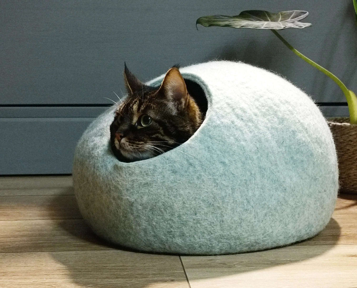 Mint Cat Cave - Eco-Friendly Pet Bed - Home Soul
