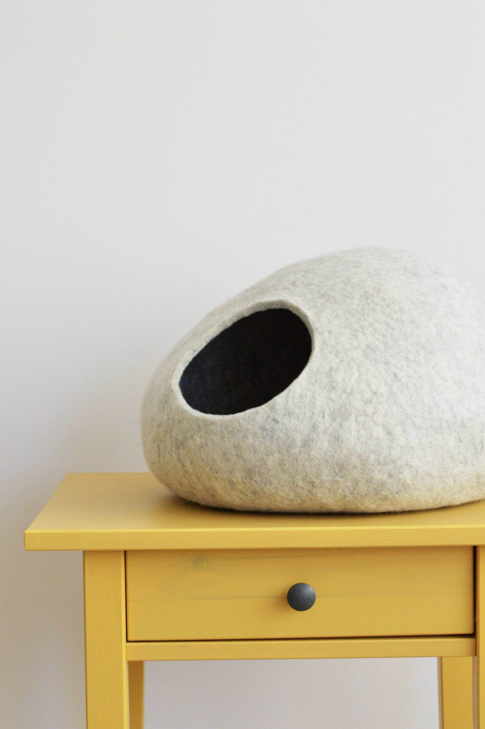 Light Grey Pet Bed - Minimalist Cat Cave - Home Soul