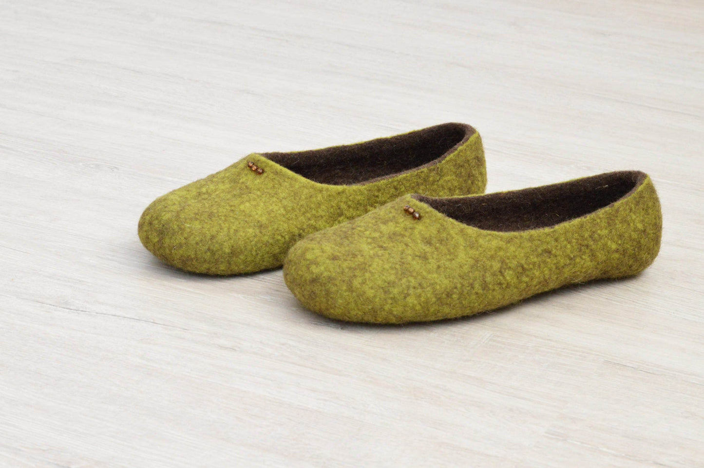 Autumn Colors Women Slippers - Felted House Shoes - Home Soul