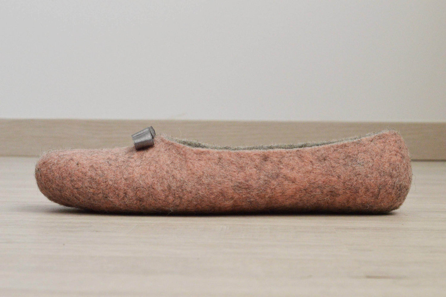 Pink Women Slippers - Felted Flat Ballerinas - Home Soul