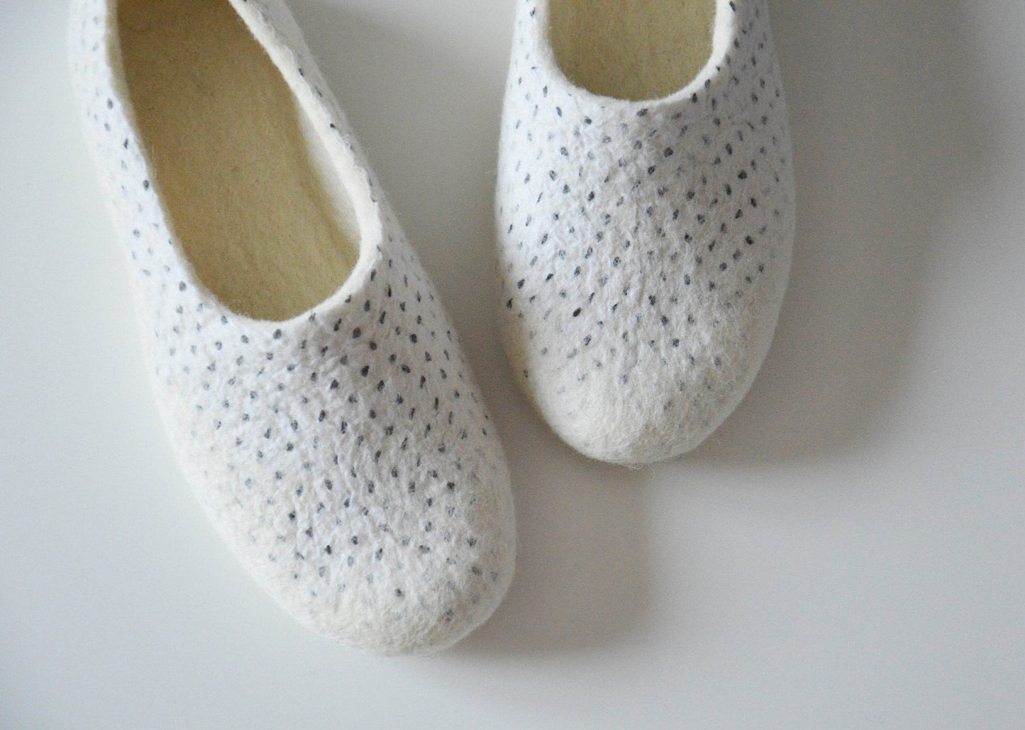 Black Polka Dot Slippers - Classic House Shoes - Home Soul