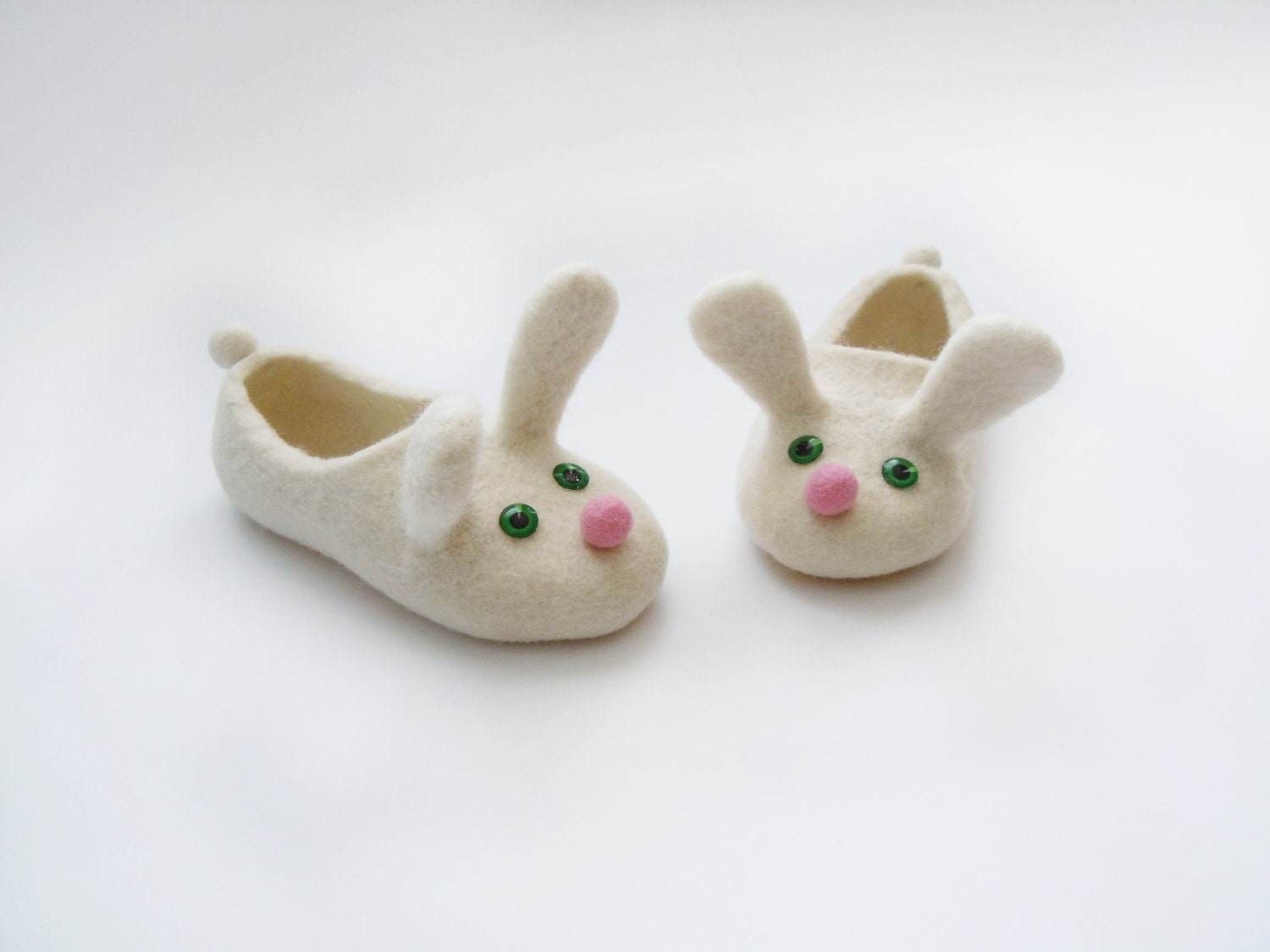 White Bunnies Kids Slippers - Cute Animal Shoes - Home Soul