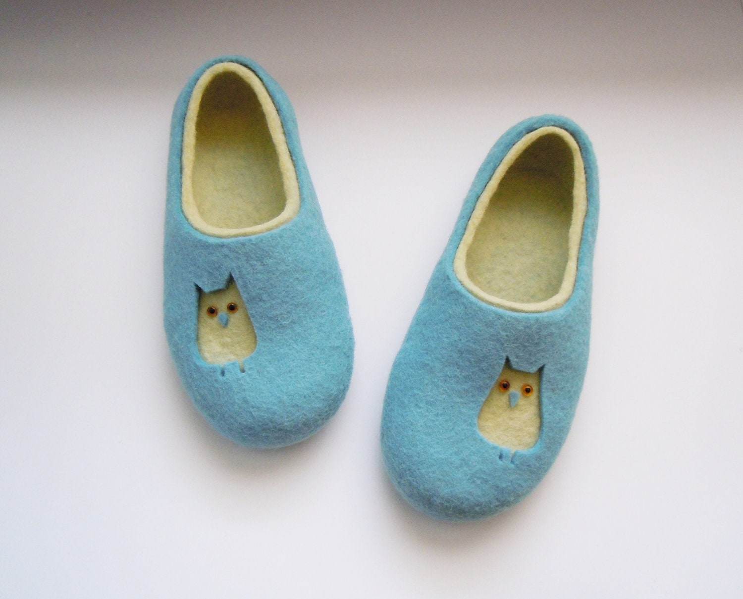 Owls Slippers - Whimsical Bird House Shoes - Home Soul