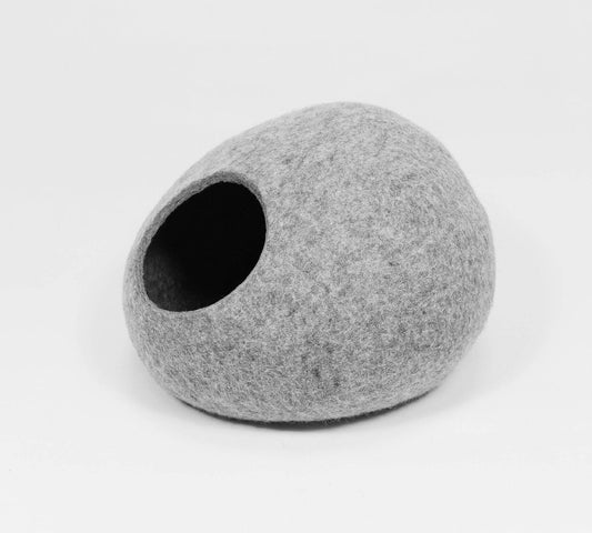 Modern Grey Pet Bed - Contemporary Cat Cave - Home Soul