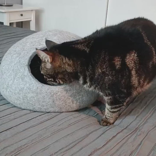 Pet bed / Cat bed / Cat cave / puppy bed / cat house / pet furniture / cat nap cocoon / dog bed / puppy bed. Custom color cat bed